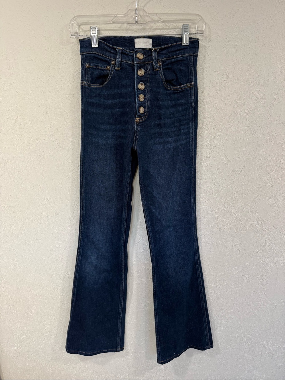 Boyish The Ricky Blue Steel High Rise Flare Jeans Size 25
